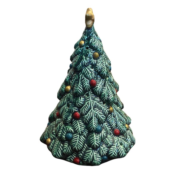 Avon Holiday Vintage Avon Ceramic Christmas Tree Fragrance Uses Wax